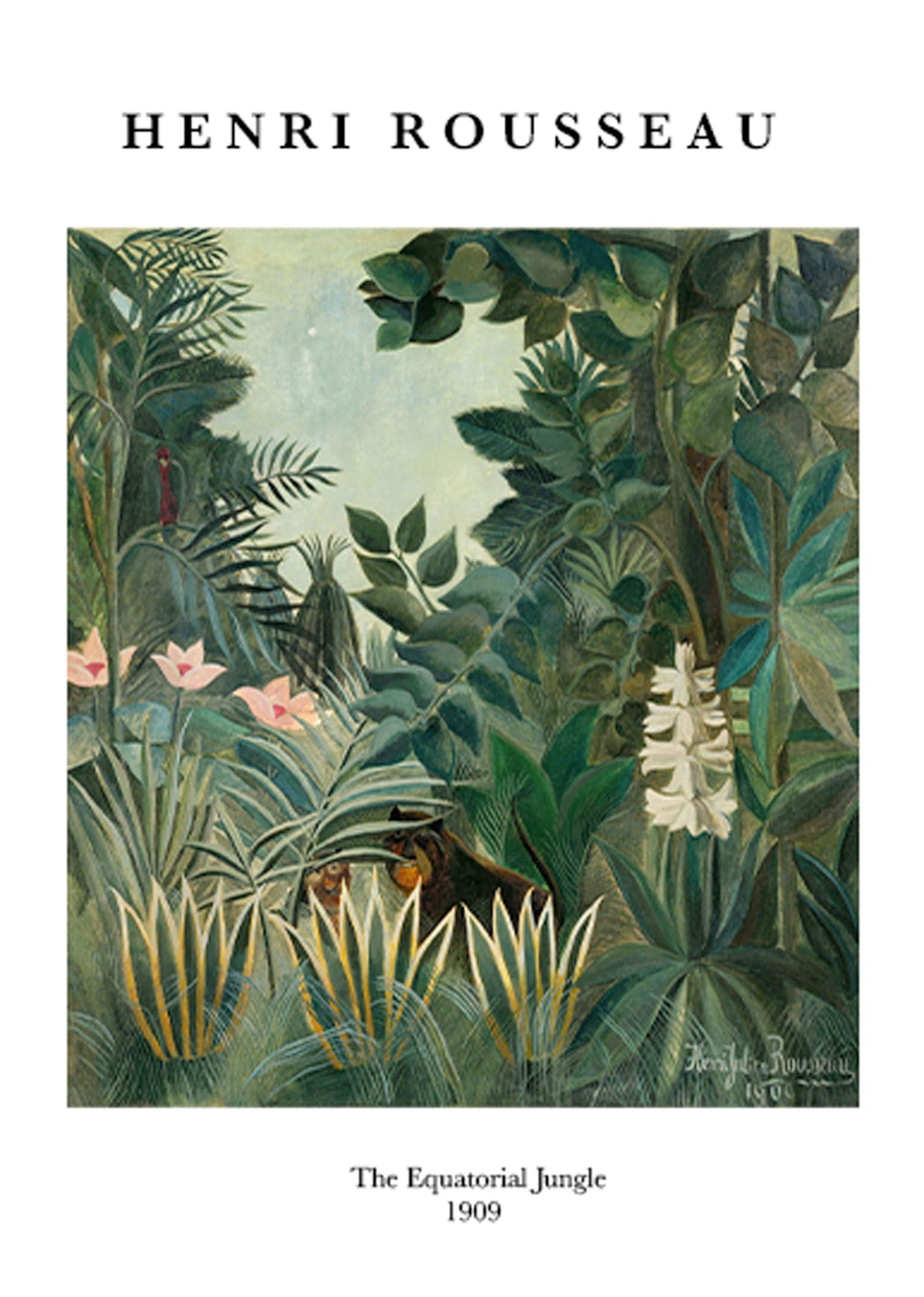 "Henri Rousseau - The Equatorial Jungle Poster"