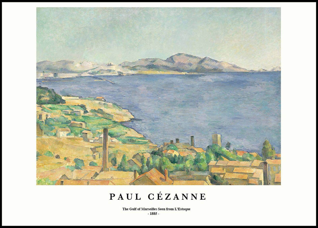 "Paul Cezanne - The Gulf of Marseilles Seen from L‚ÄôEstaque Poster - Hakyarts"