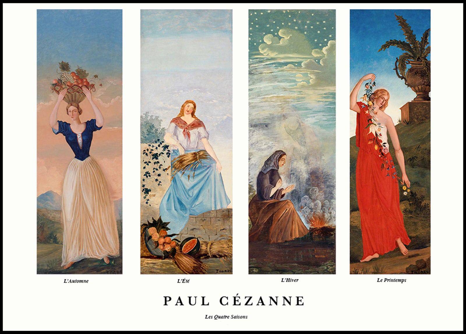 "Paul Cezanne - Les Quatre Saisons Poster"