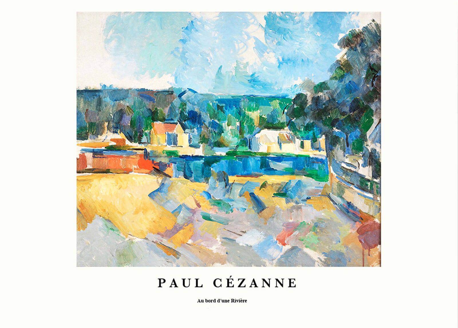 "Paul Cezanne - Au bord d'Une Rivi√®re Poster - Hakyarts"