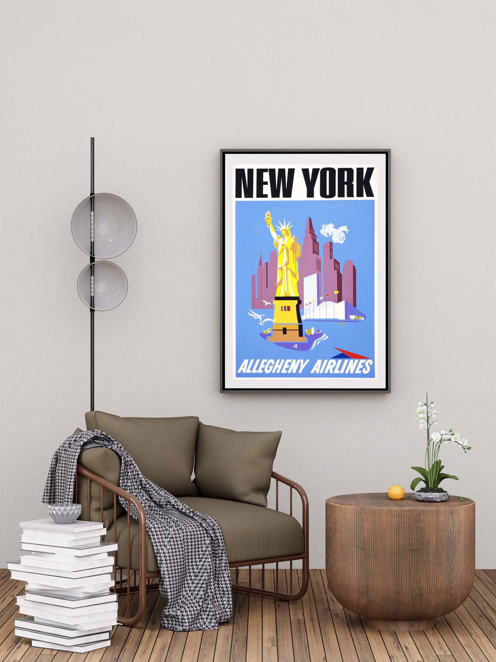 "New York Allegheny Airlines Poster - Hakyarts"