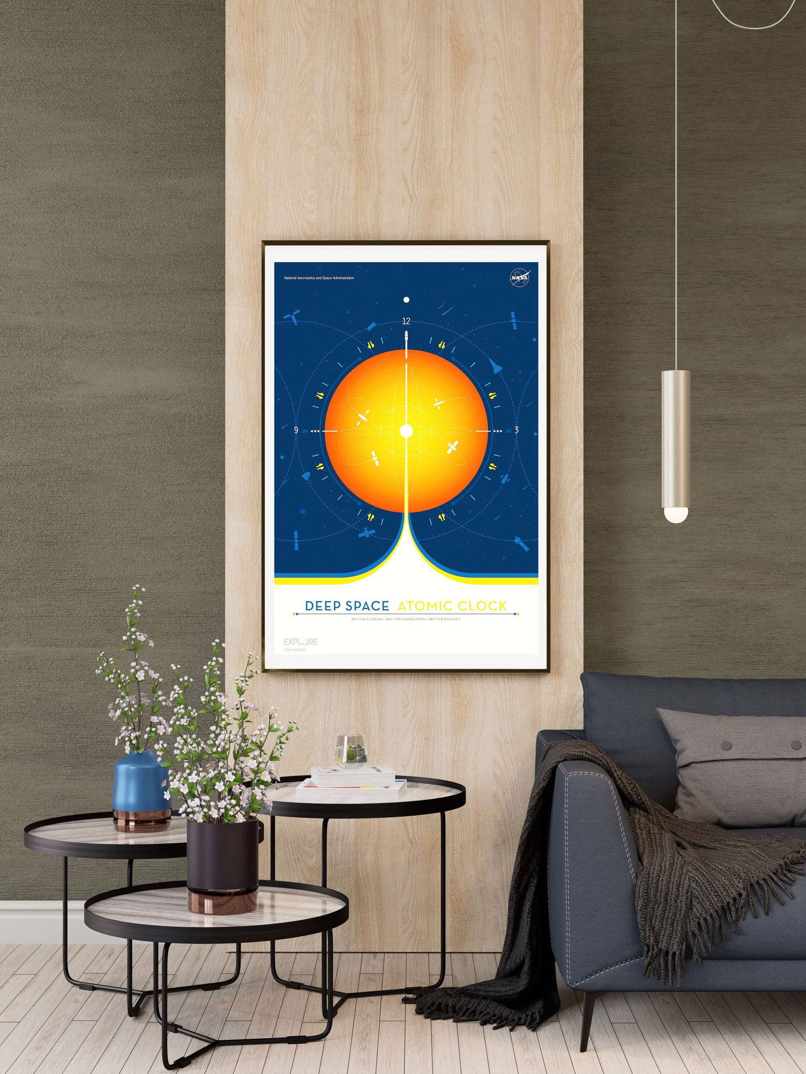 "Deep Space Atomic Clock Poster - Hakyarts"