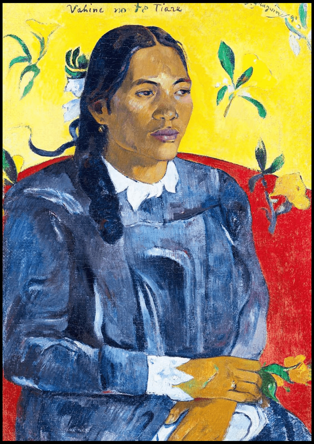 "Paul Gauguin - Tahitian Woman with a Flower"