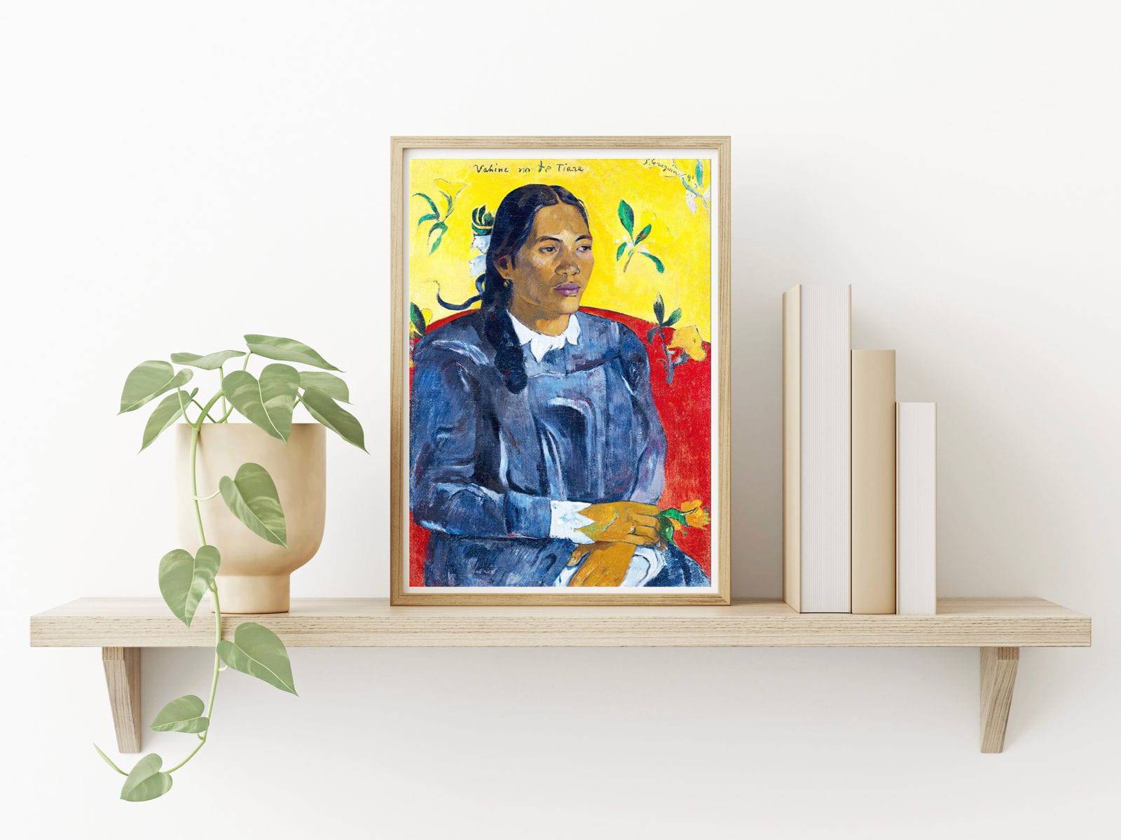 "Paul Gauguin - Tahitian Woman with a Flower"
