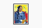 "Paul Gauguin - Tahitian Woman with a Flower"