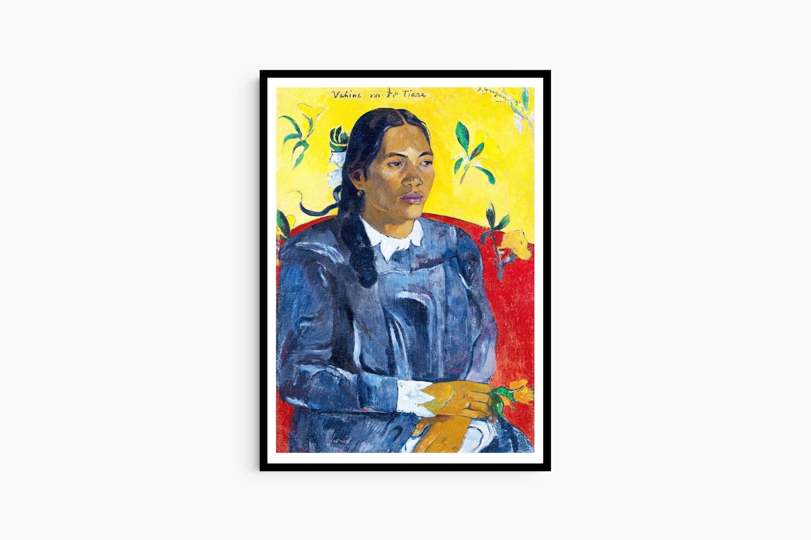 "Paul Gauguin - Tahitian Woman with a Flower"