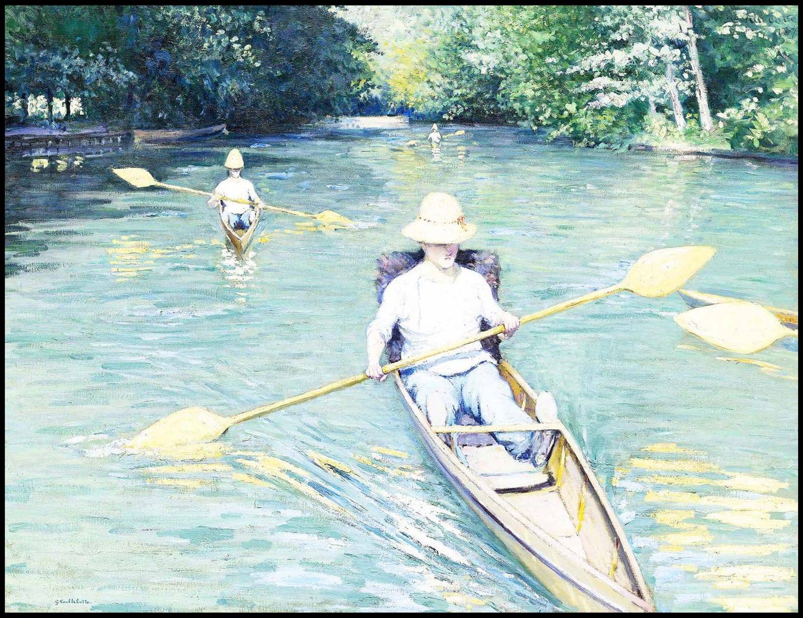 "Gustave Caillebotte - Skiffs on the Yerres"