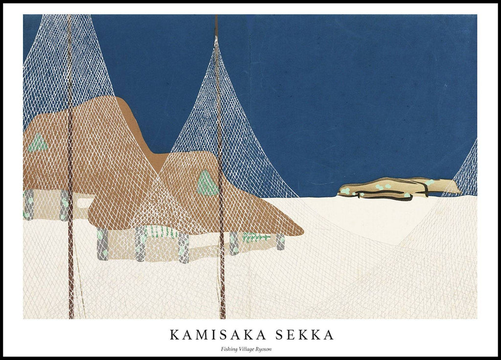 "Kamisaka Sekka - Fishing Village Royson Poster"