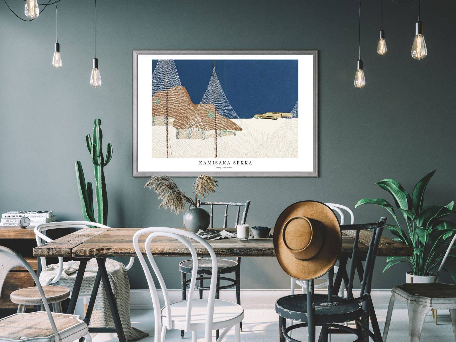 "Kamisaka Sekka - Fishing Village Royson Poster"