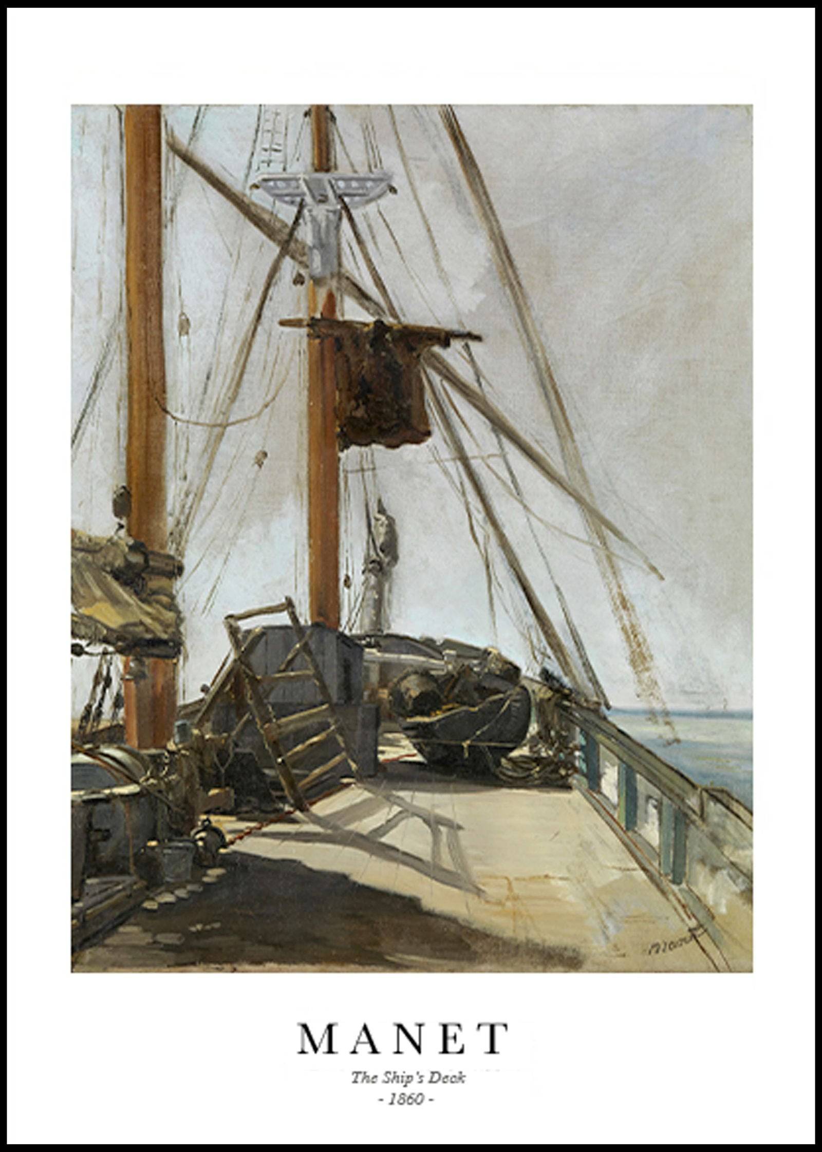 "Édouard Manet - The Ship's Deck Poster"