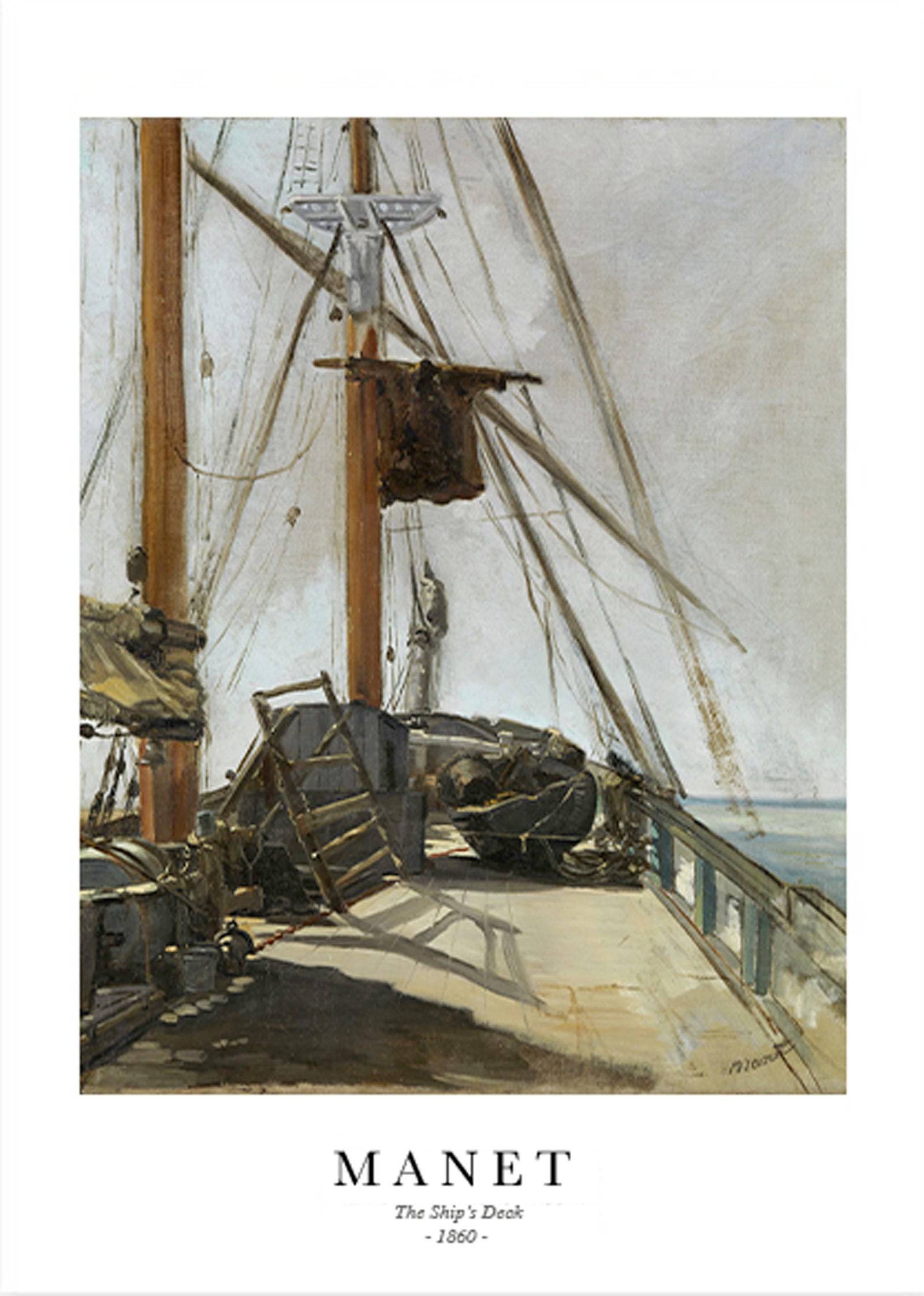 "Édouard Manet - The Ship's Deck Poster"