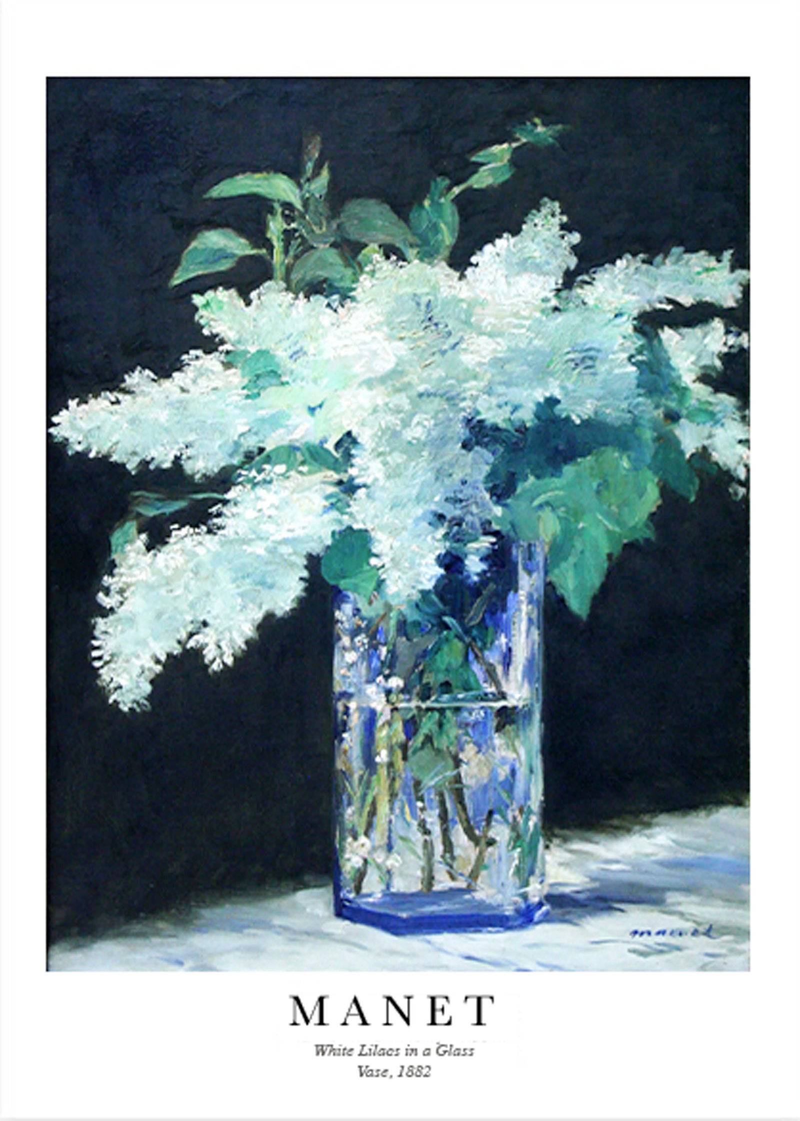 "Édouard Manet - White Lilacs in a Glass Vase Poster"