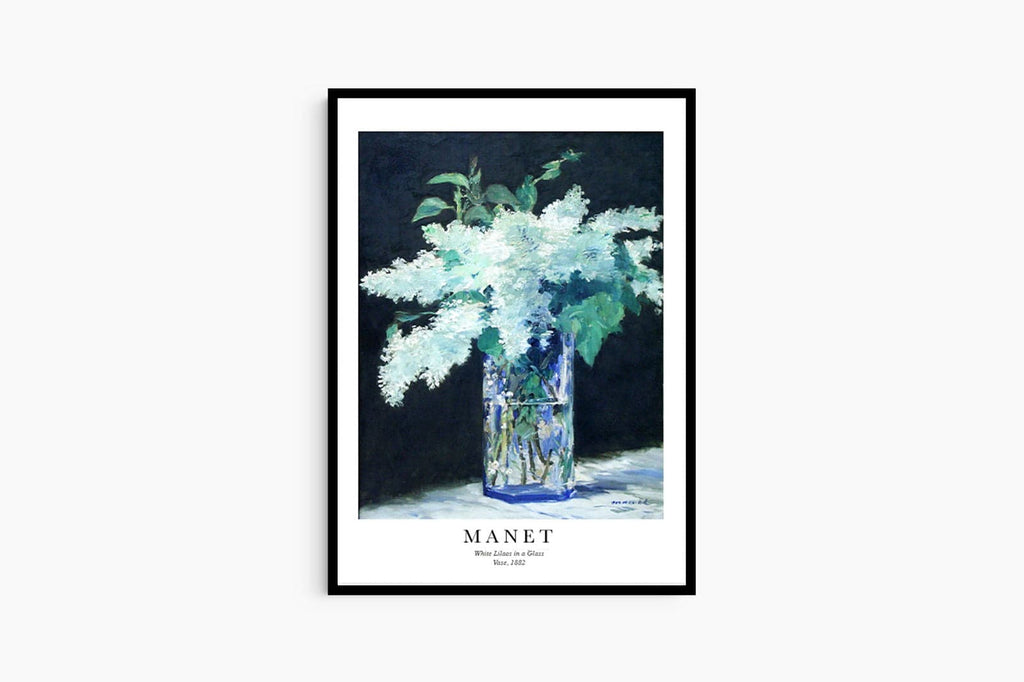 "Édouard Manet - White Lilacs in a Glass Vase Poster"