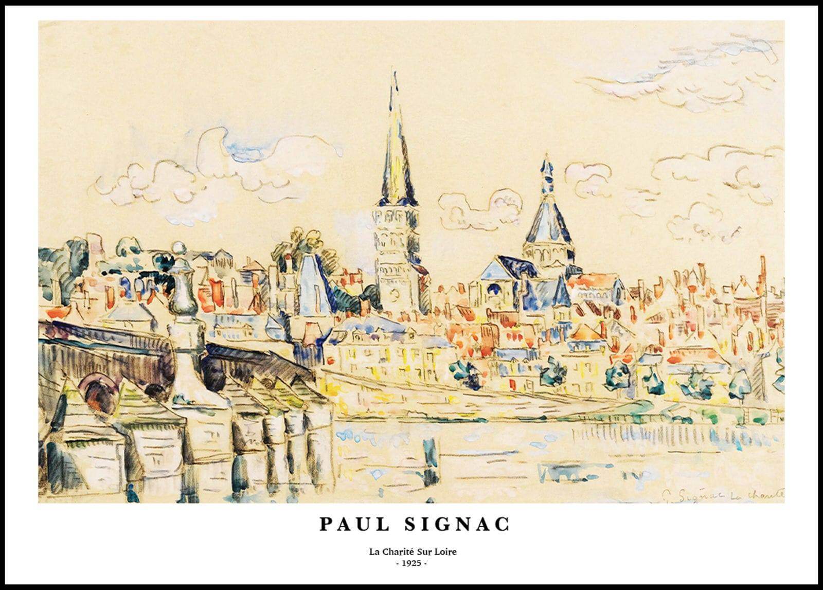 "Paul Signac - La Charité sur Loire Poster - Hakyarts"