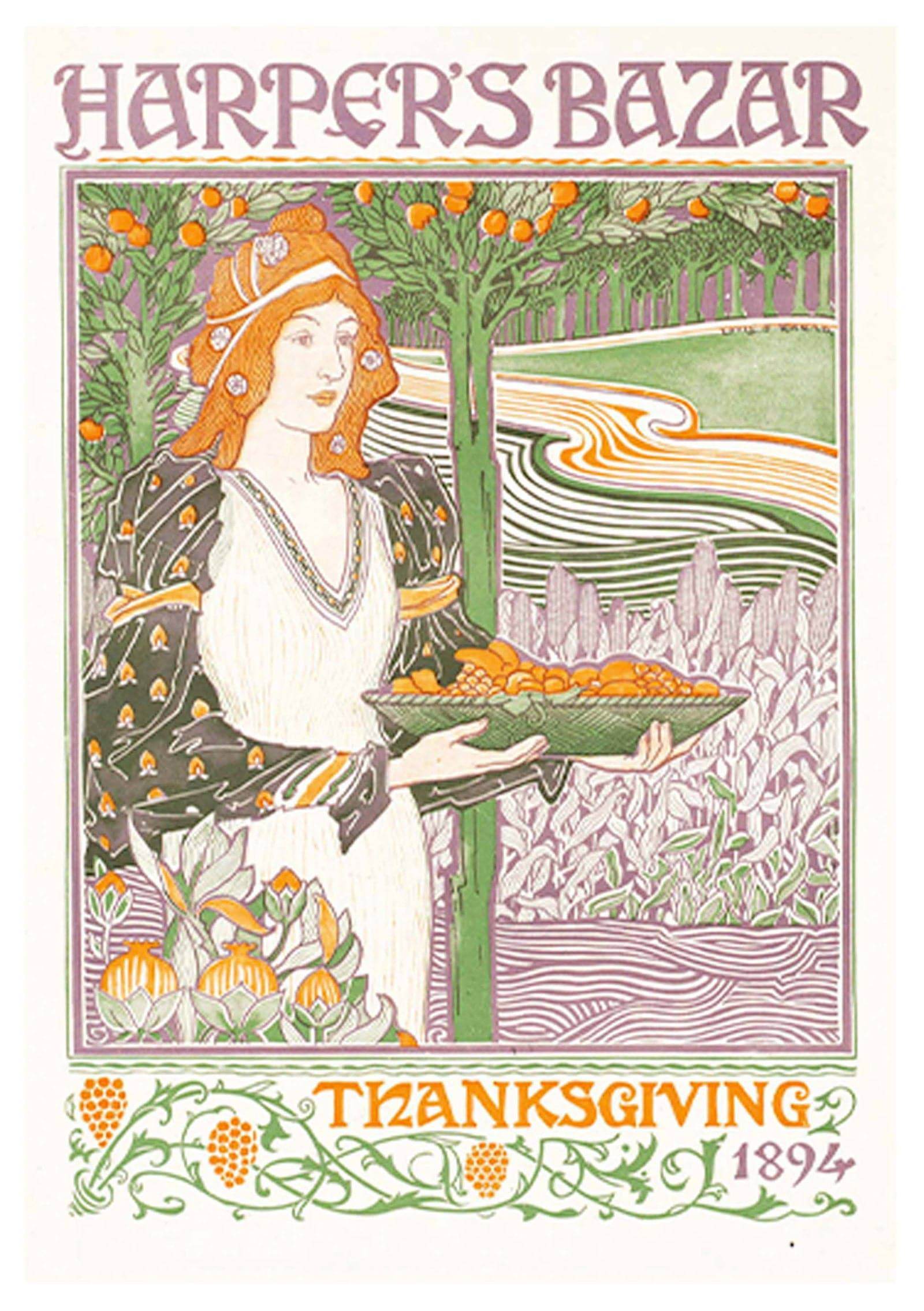 "Harper's Bazar - Thanksgiving Poster - Hakyarts"