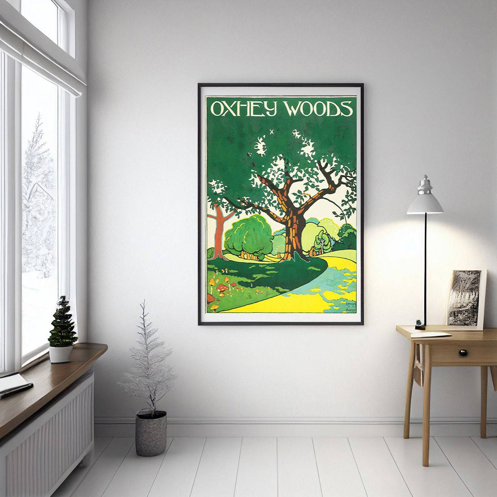 "Edward McKnight Kauffer - Oxhey Woods Poster - Hakyarts"