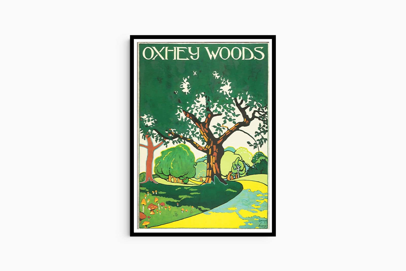 "Edward McKnight Kauffer - Oxhey Woods Poster - Hakyarts"