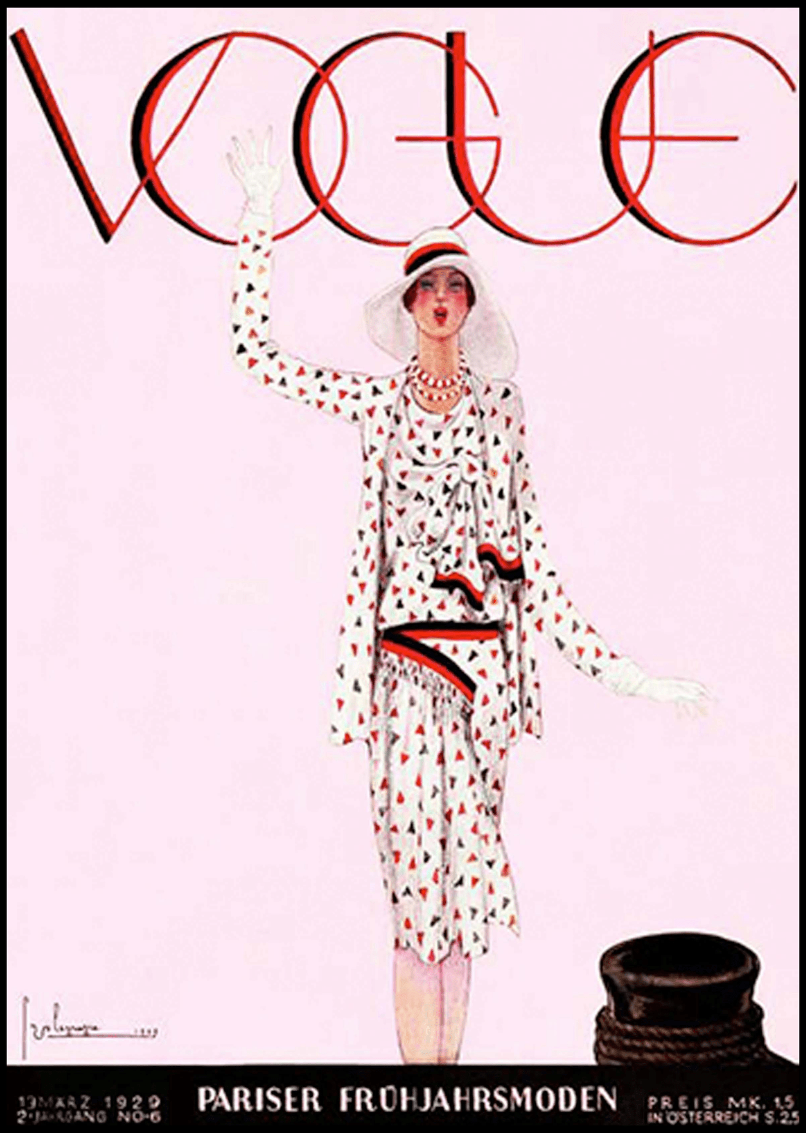 Set of 4 Retro Vogue Covers – Vintage Fashion Magazine Prints - Hakyarts