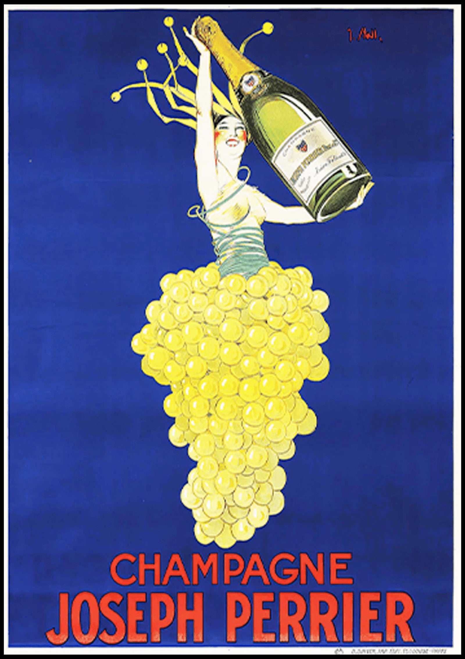 "Joseph Perrier Champagne Poster - Hakyarts"