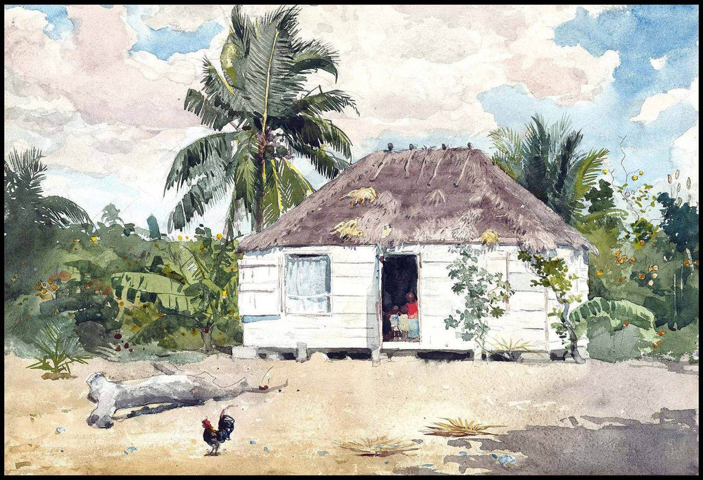 "Winslow Homer - Native hut at Nassau - Hakyarts"