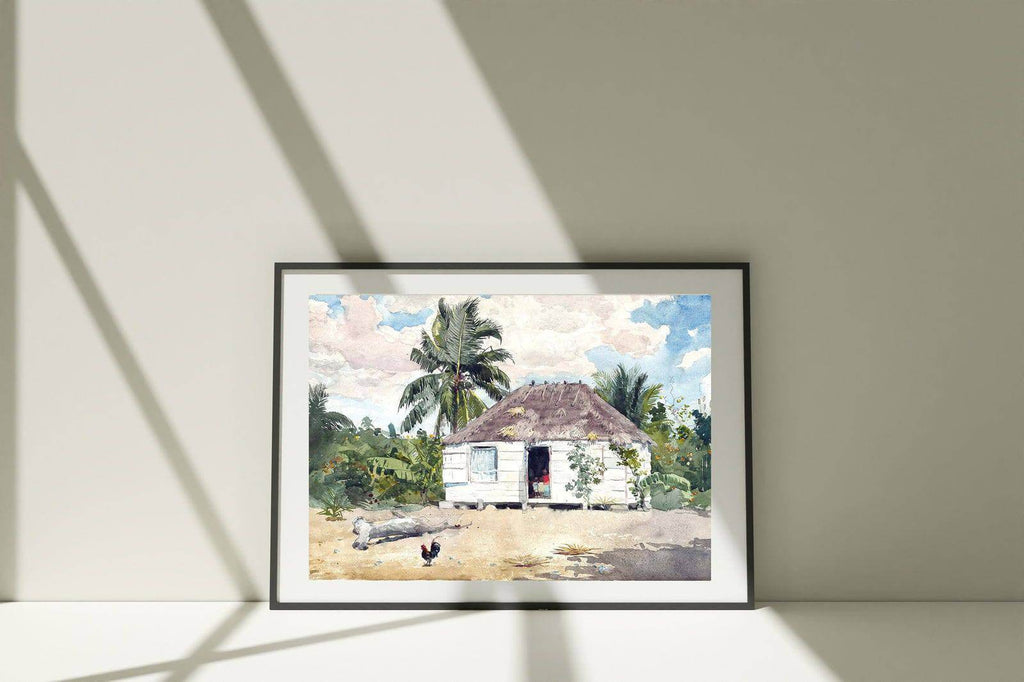 "Winslow Homer - Native hut at Nassau - Hakyarts"
