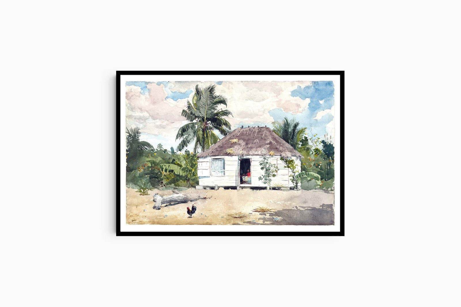 "Winslow Homer - Native hut at Nassau - Hakyarts"