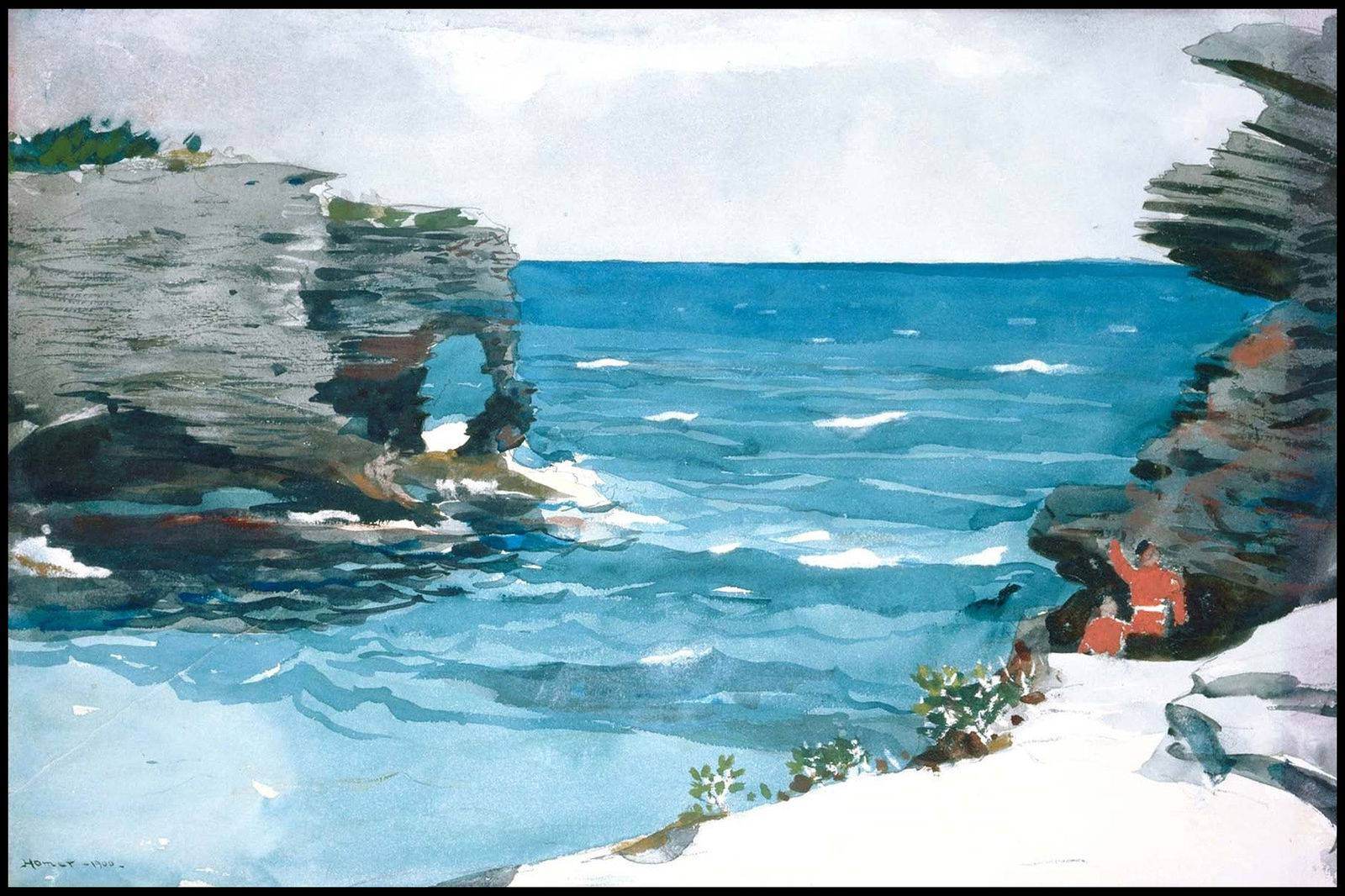 "Winslow Homer - Rocky Shore - Hakyarts"