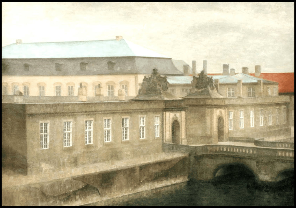 "Vilhelm Hammershøi - View of Christiansborg Palace - Hakyarts"