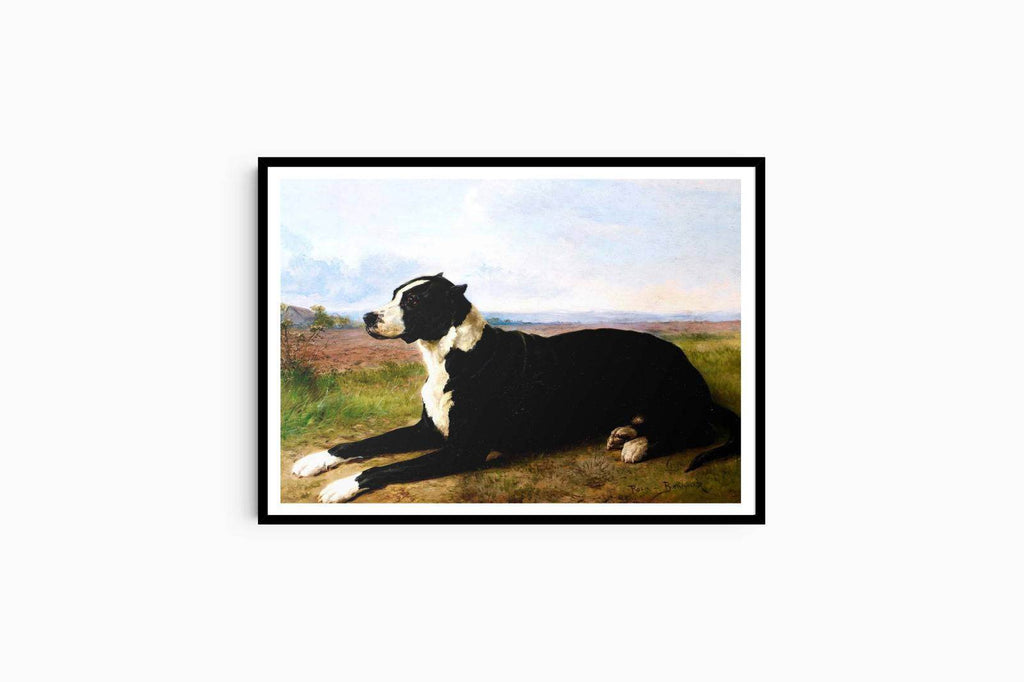 "Rosa Bonheur - Portrait Of A Mastiff-Labrador In A Landscape - Hakyarts"