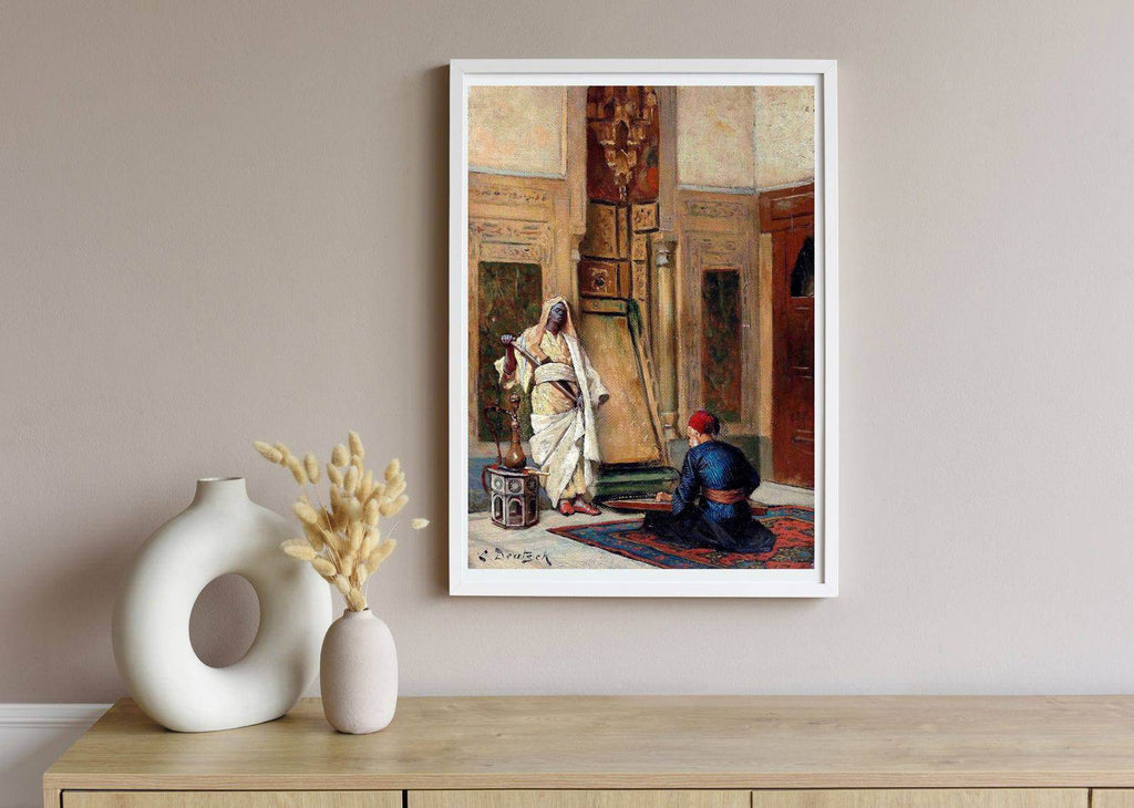 "Ludwig Deutsch - A musician and a Guardsman in an Oriental Interior - Hakyarts"