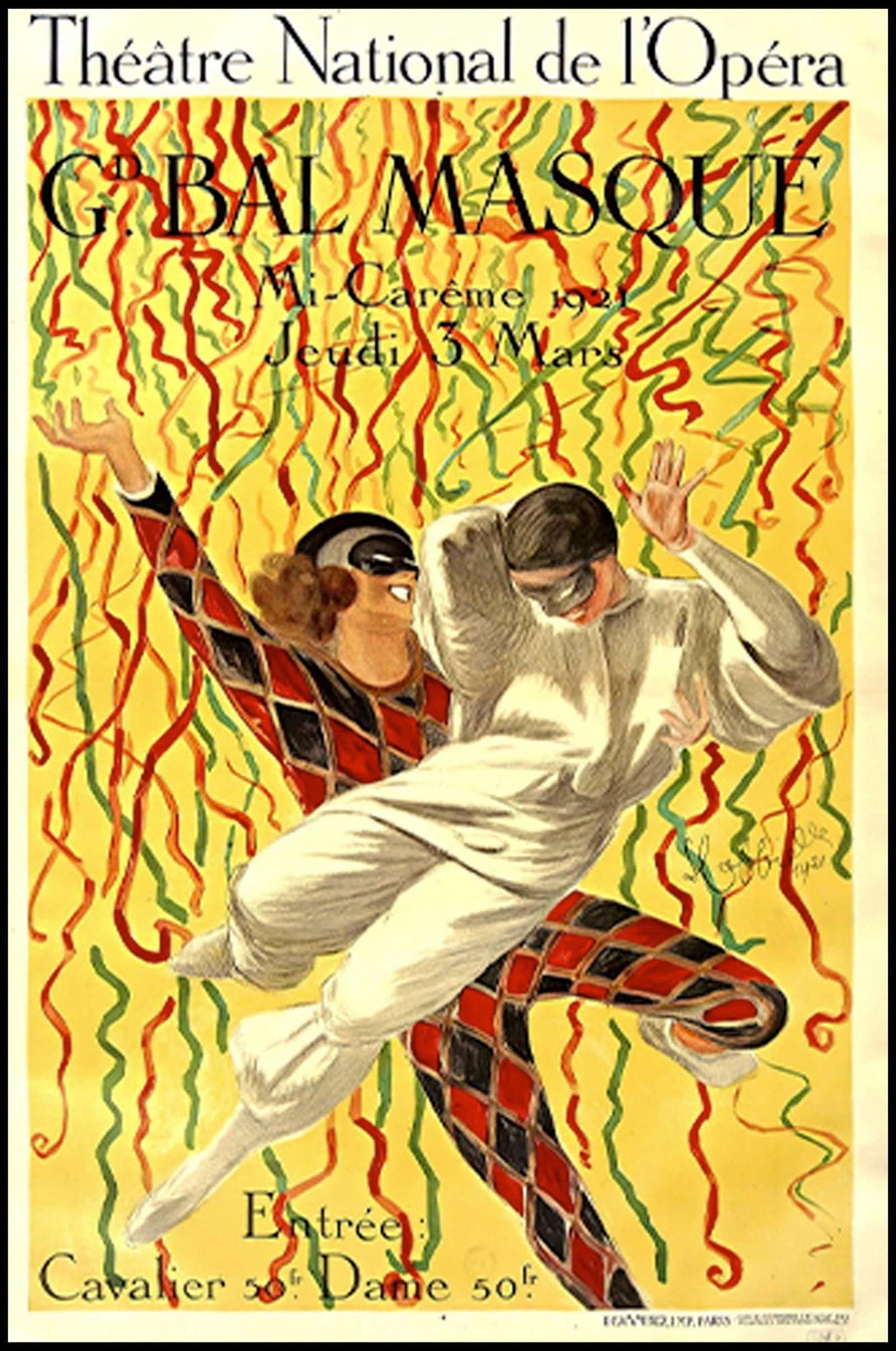 "Leonetto Cappiello - Théâtre National De L’opéra Grand Bal De La Mi-Carême Poster"