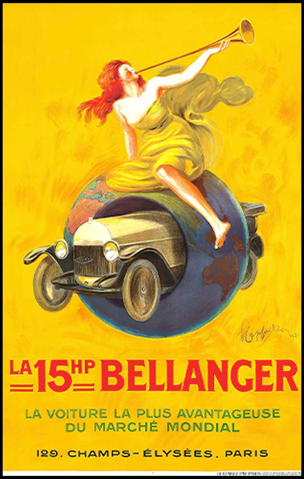 "Leonetto Cappiello - La 15hp Bellanger Poster"