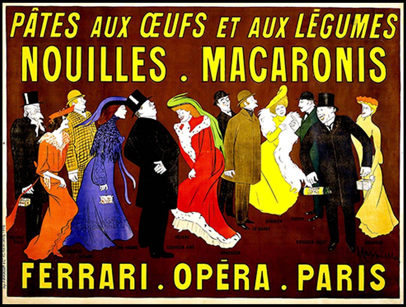 "Leonetto Cappiello - Pâtes Aux Oeufs Et Aux Légumes Poster"