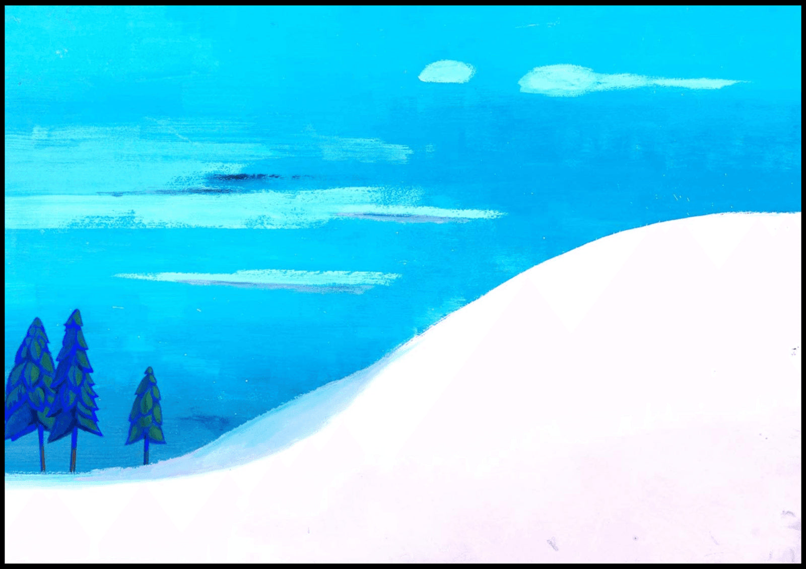 "Karl Wiener - Landschaft in Blau-Lila - Hakyarts"