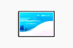 "Karl Wiener - Landschaft in Blau-Lila - Hakyarts"