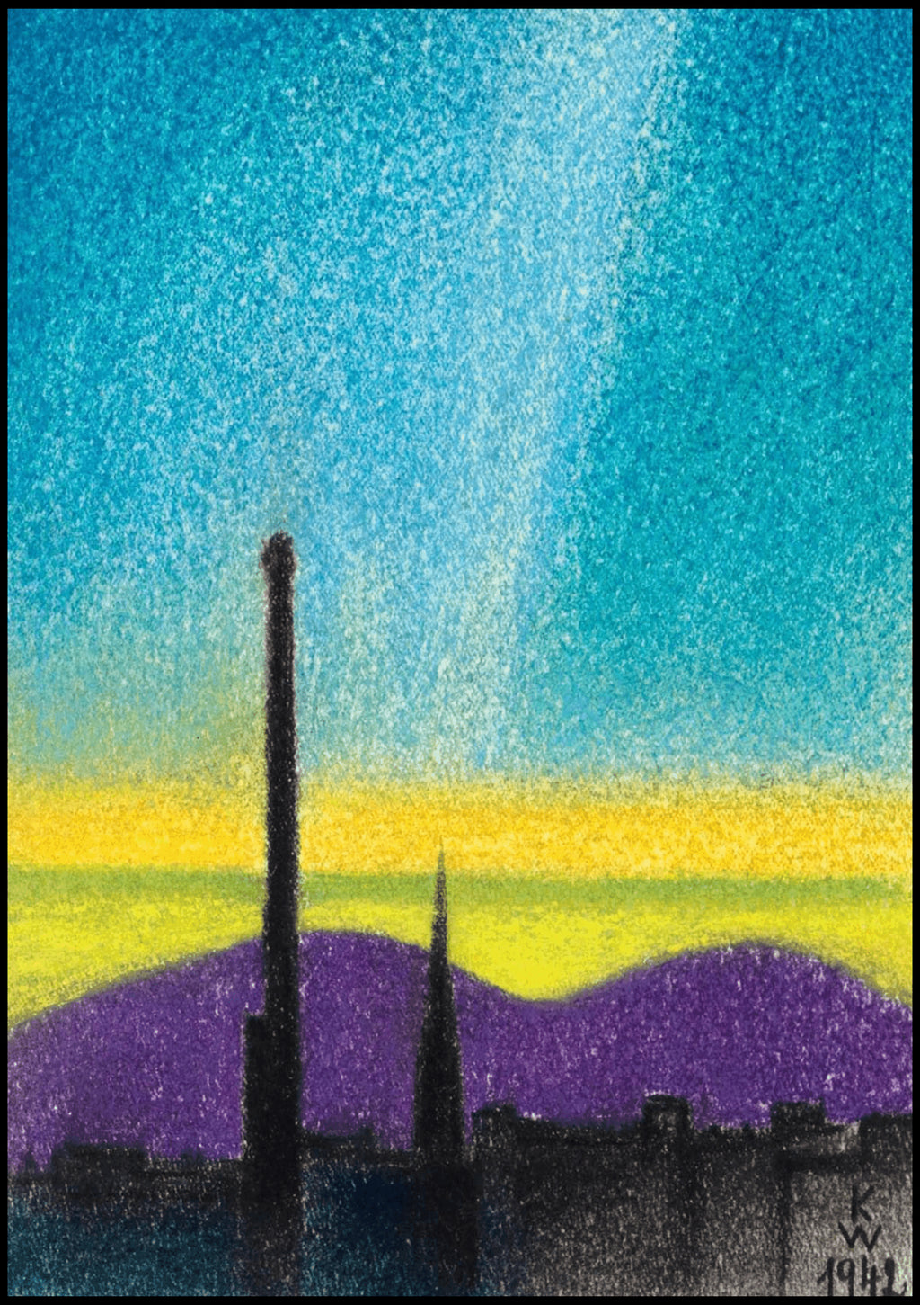 "Karl Wiener - Abendlandschaft Wien - Hakyarts"