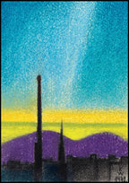 "Karl Wiener - Abendlandschaft Wien - Hakyarts"