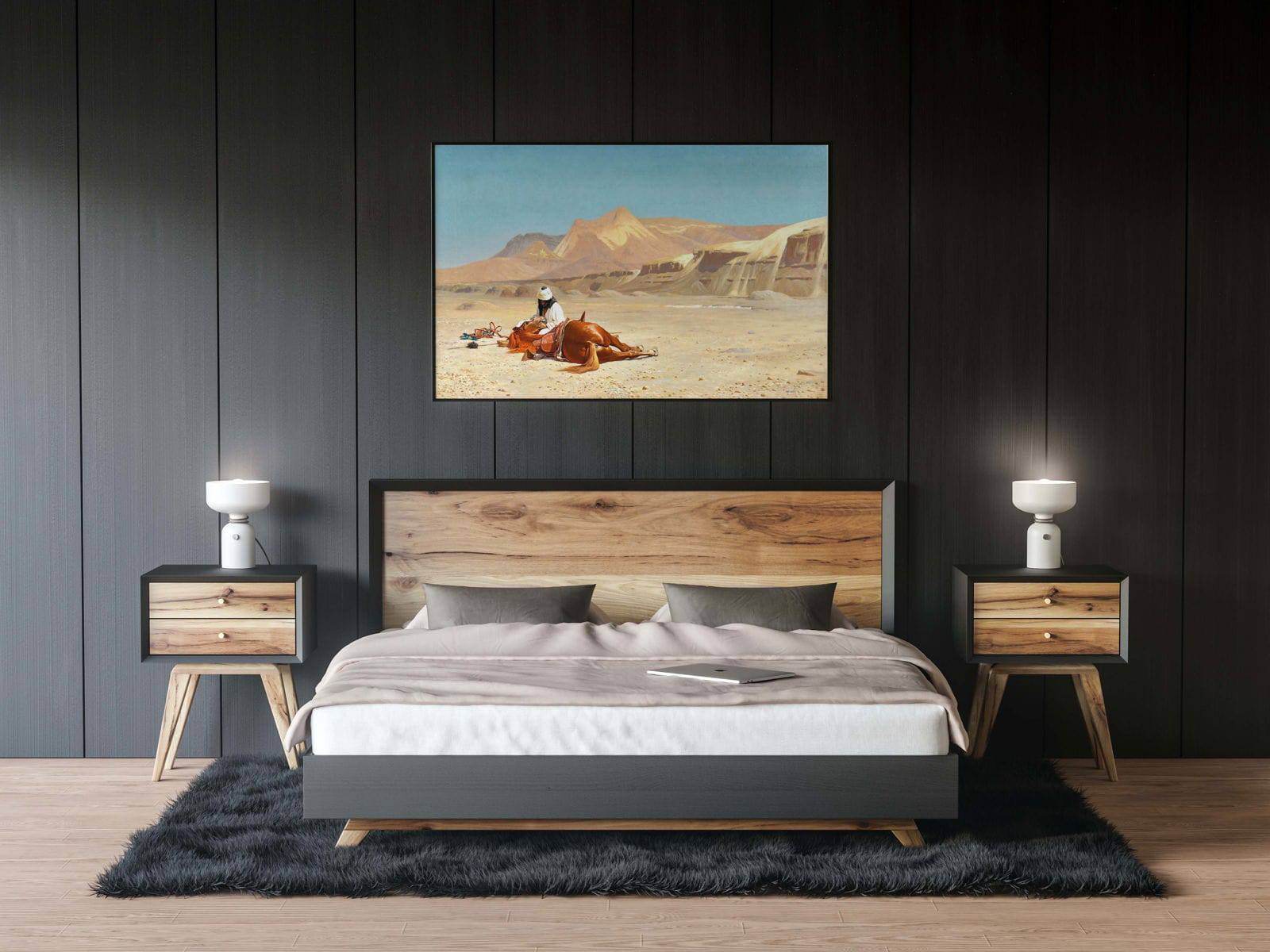 "Jean-Léon Gérôme - Rider and His Steed In The Desert - Hakyarts"