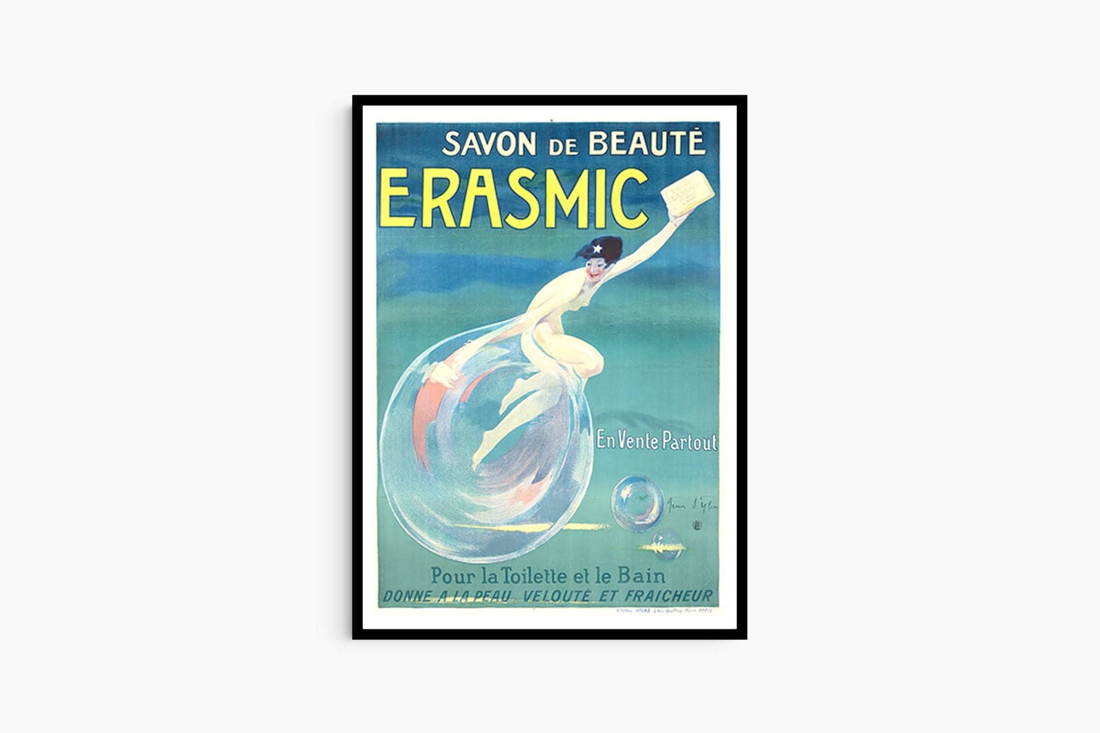 "Jean d'Ylen - Erasmic Savon De Beauté Vintage Poster"