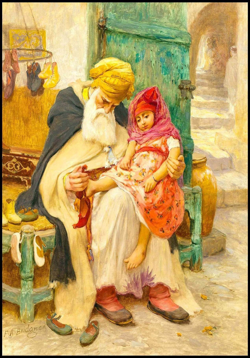"Frederick Arthur Bridgman - Les babouches - Hakyarts"
