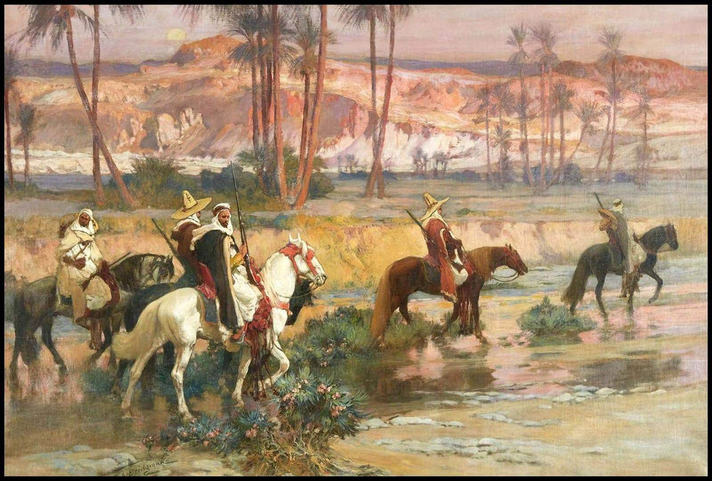 "Frederick Arthur Bridgman - Fording The Stream, Algeria - Hakyarts"