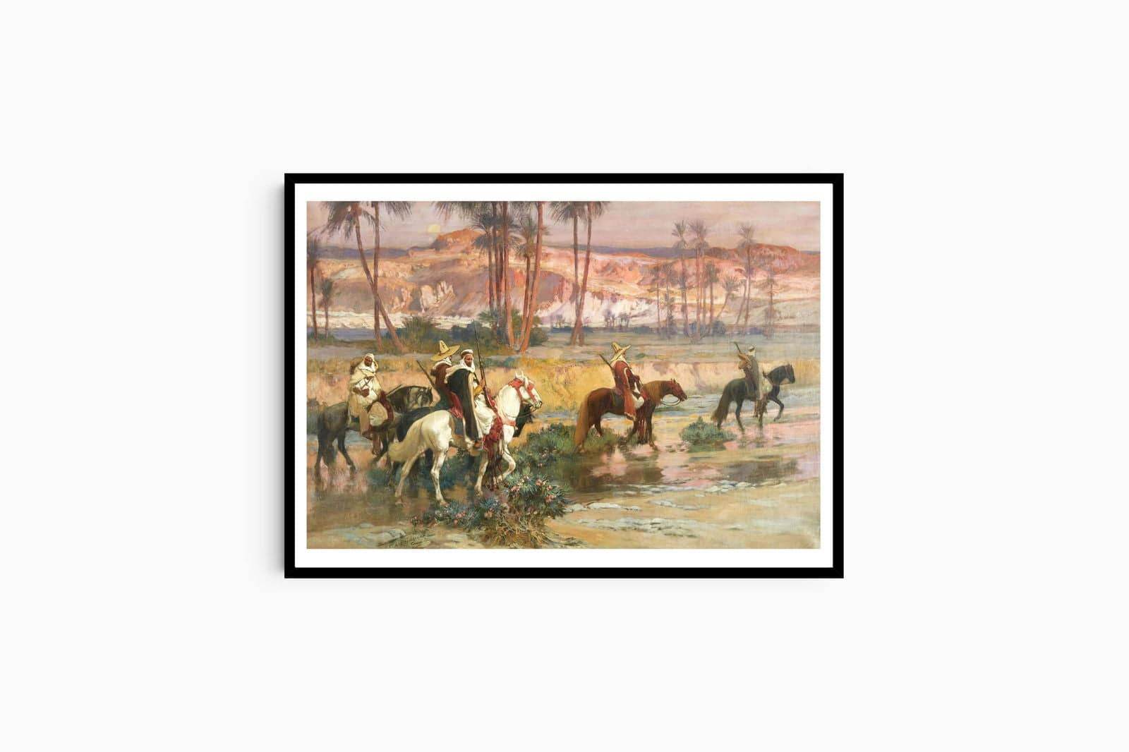 "Frederick Arthur Bridgman - Fording The Stream, Algeria - Hakyarts"