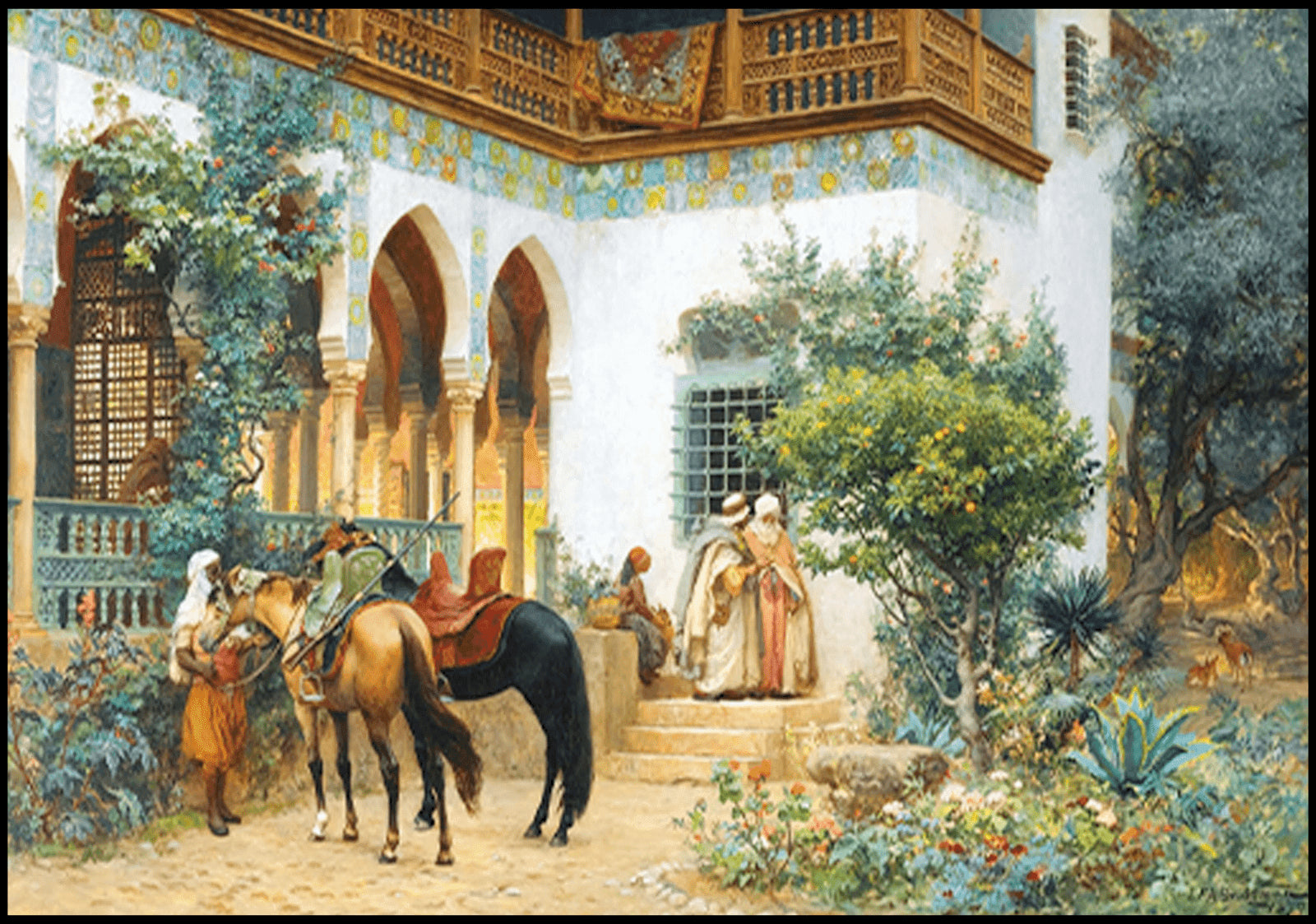 "Frederick Arthur Bridgman - A North African Courtyard - Hakyarts"