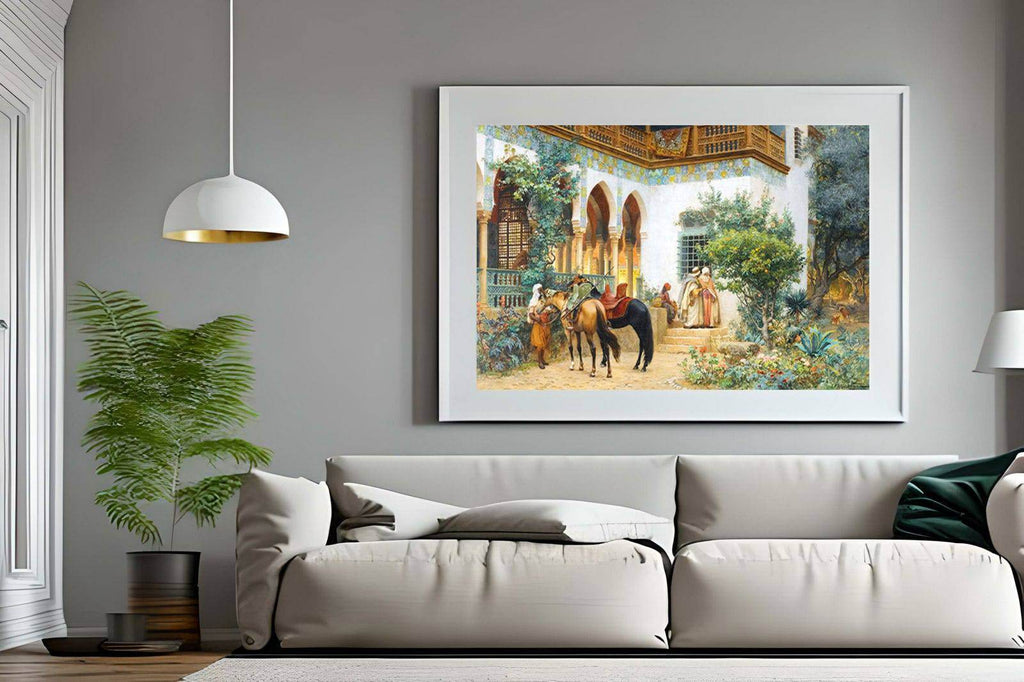 "Frederick Arthur Bridgman - A North African Courtyard - Hakyarts"