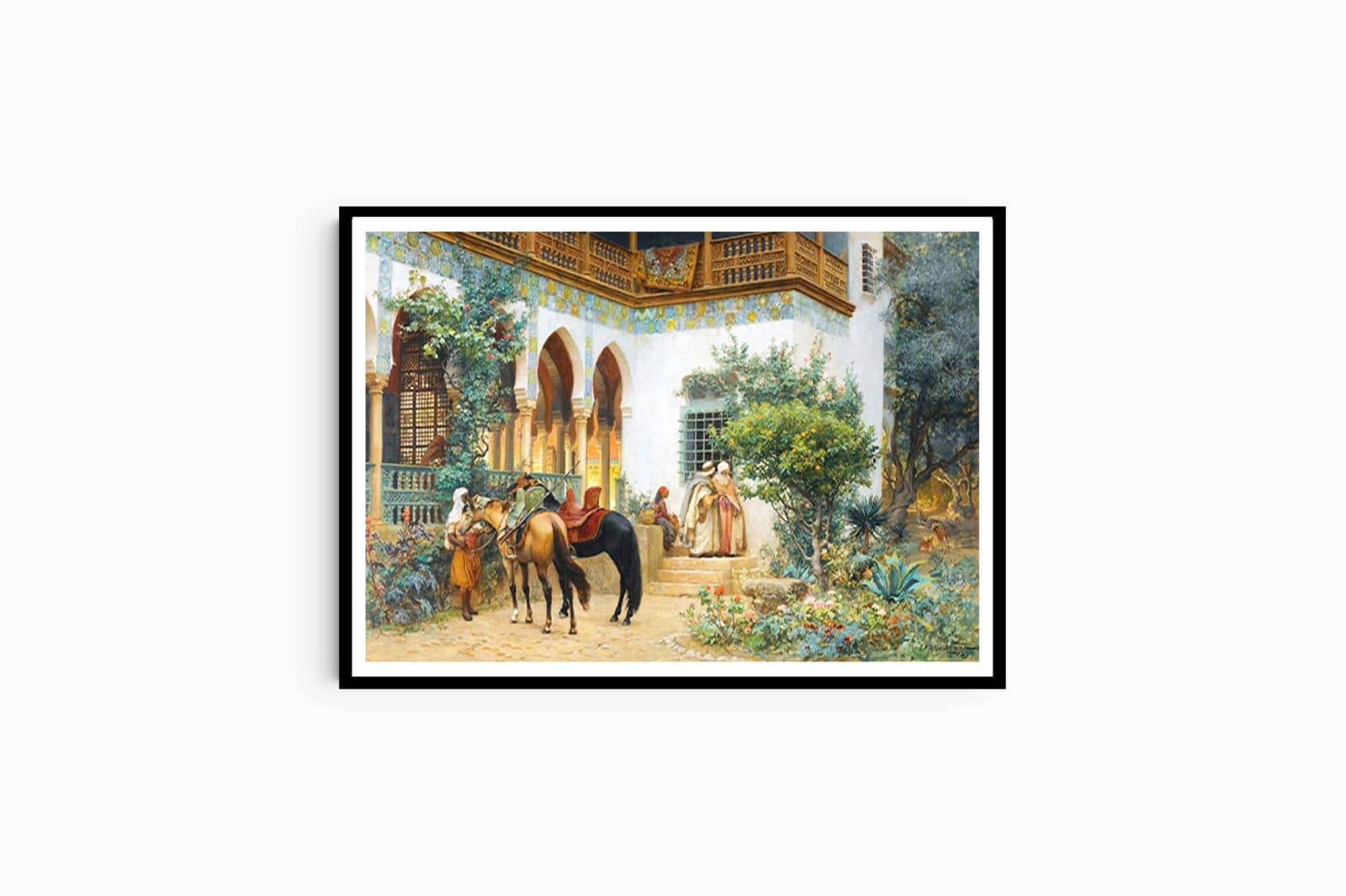 "Frederick Arthur Bridgman - A North African Courtyard - Hakyarts"