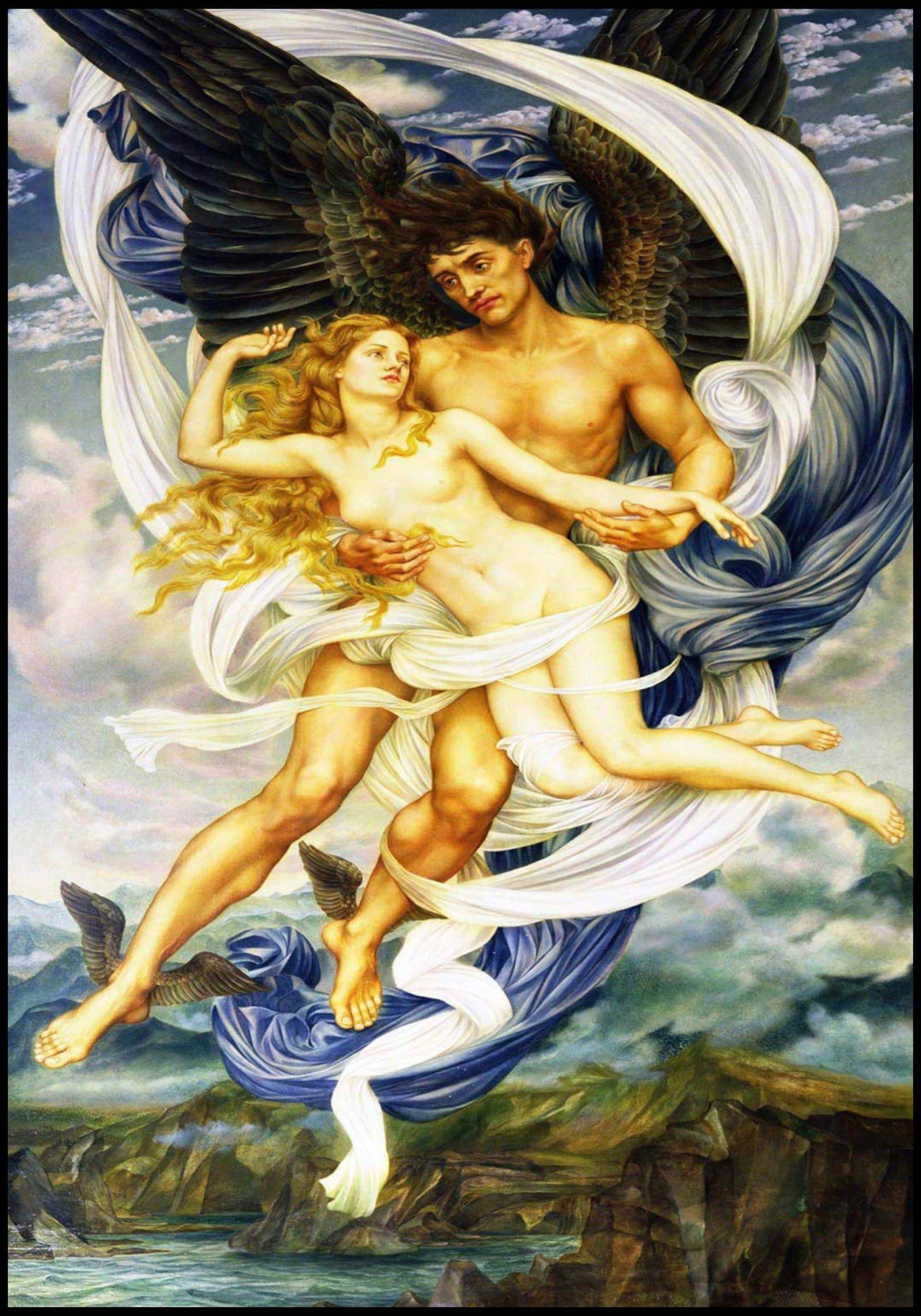"Evelyn De Morgan - Boreas and Oreithyia - Hakyarts"