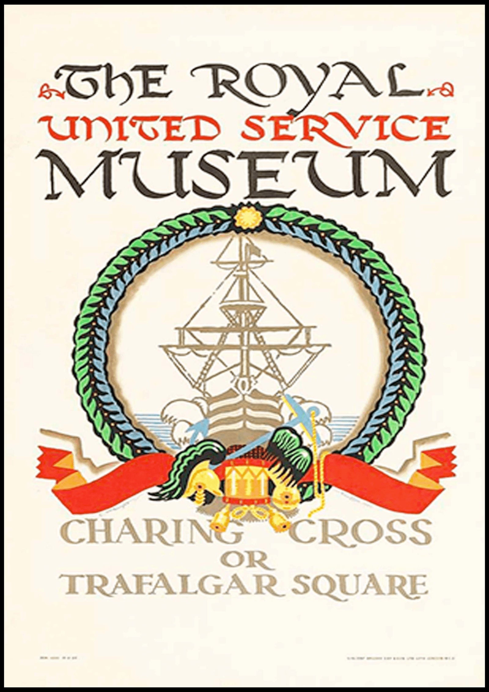 "Edward McKnight Kauffer - The Royal United Service Museum Poster - Hakyarts"