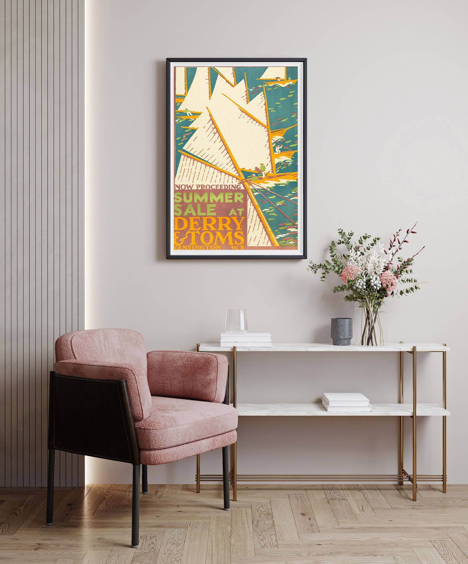 "Edward McKnight Kauffer poster - Summer Sale At Derry & Toms Poster - Hakyarts"