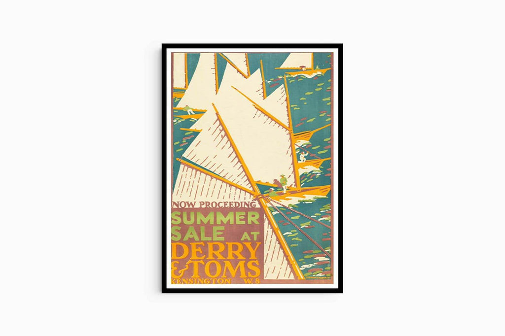"Edward McKnight Kauffer poster - Summer Sale At Derry & Toms Poster - Hakyarts"