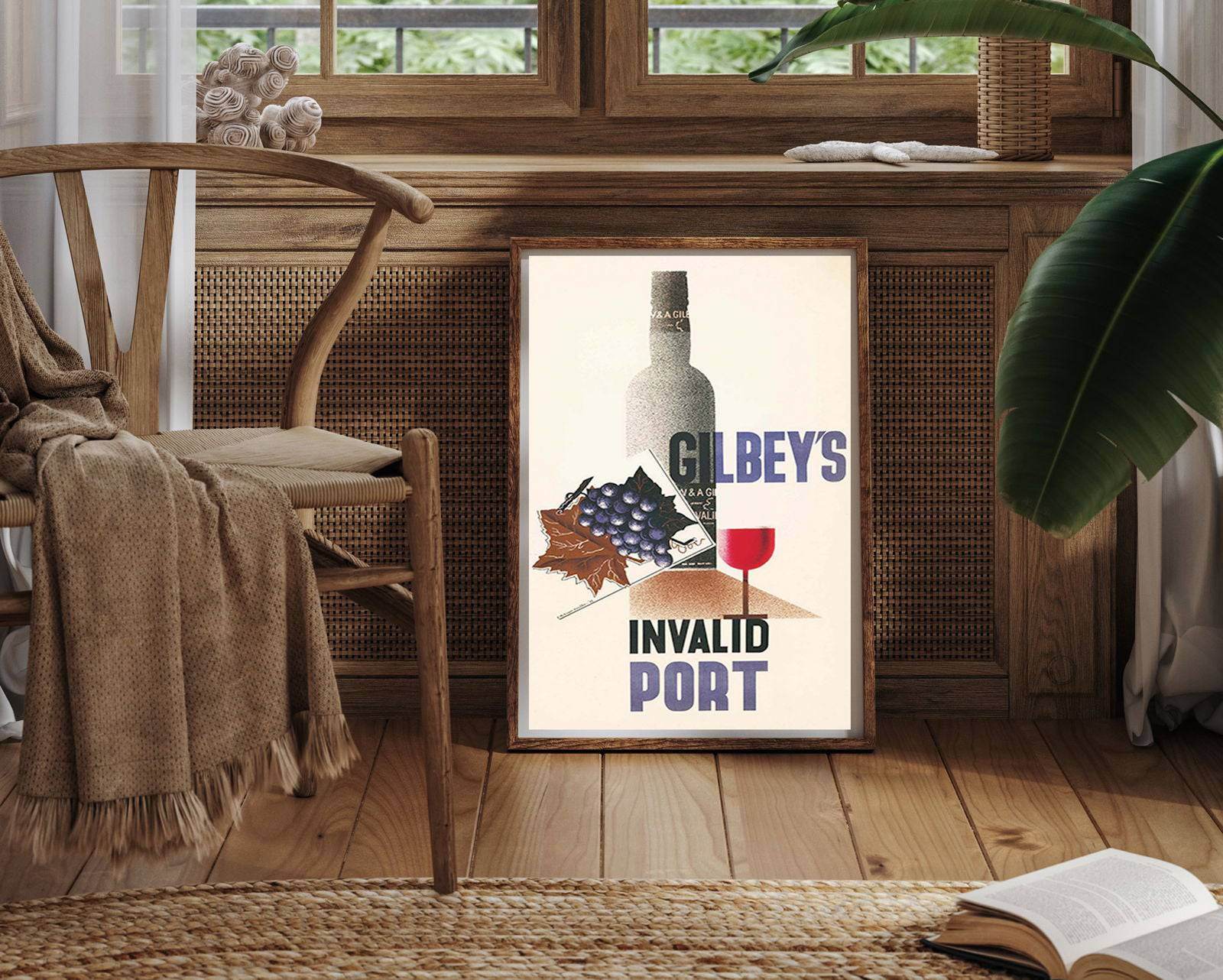 "Edward McKnight Kauffer - Gilbey's Invalid Port Poster - Hakyarts"